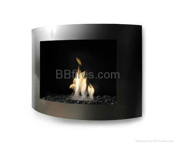 Stainless steel bio-ethanol fireplaces