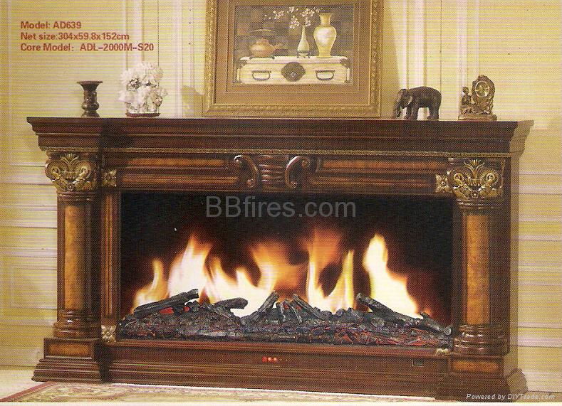 Wooden Fireplace+heater(mantel over 2 m) 4