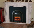 Custom made fireplace mantel & heater