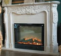 Custom made fireplace mantel & heater