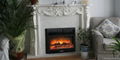 Custom made fireplace mantel & heater 8