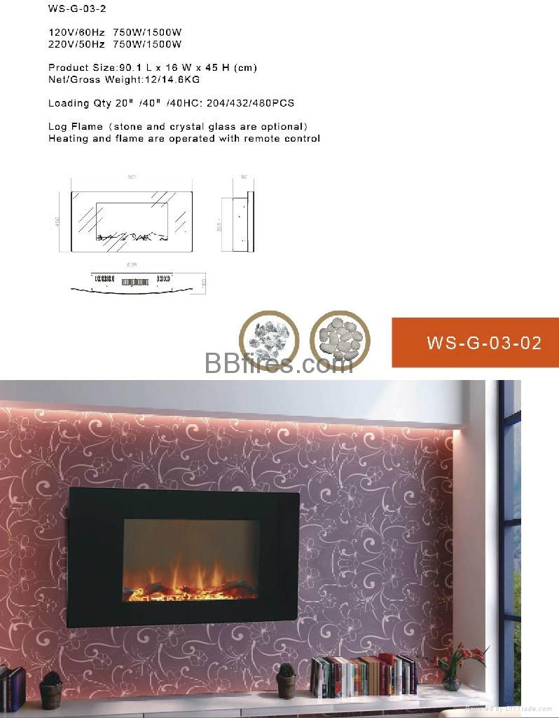 Wall Mount WS Electric Fireplace 5