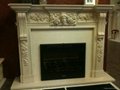 White Wooden fireplace combination(Mantel and heater) 16