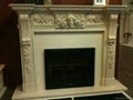 White Wooden fireplace combination(Mantel and heater)