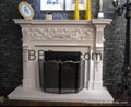 White Wooden fireplace combination(Mantel and heater) 17