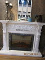 White Wooden fireplace combination(Mantel and heater) 18
