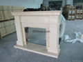 White Wooden fireplace combination(Mantel and heater)