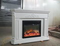 White Wooden fireplace combination(Mantel and heater) 17