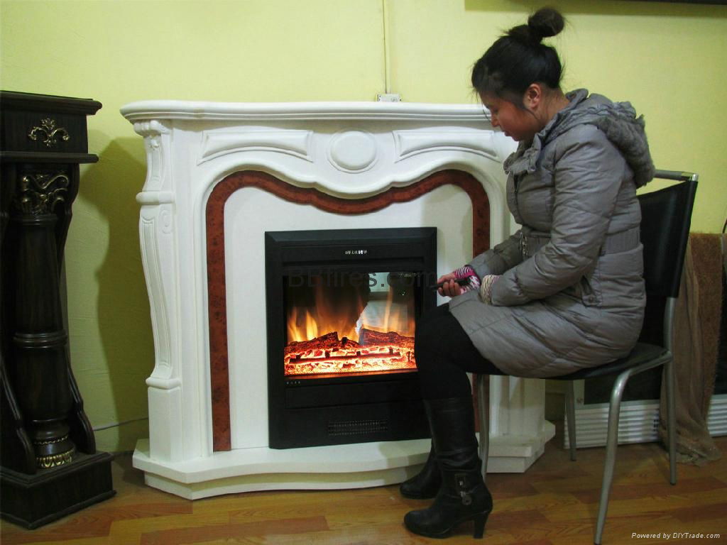 TH fireplace (mantel and heater) 4