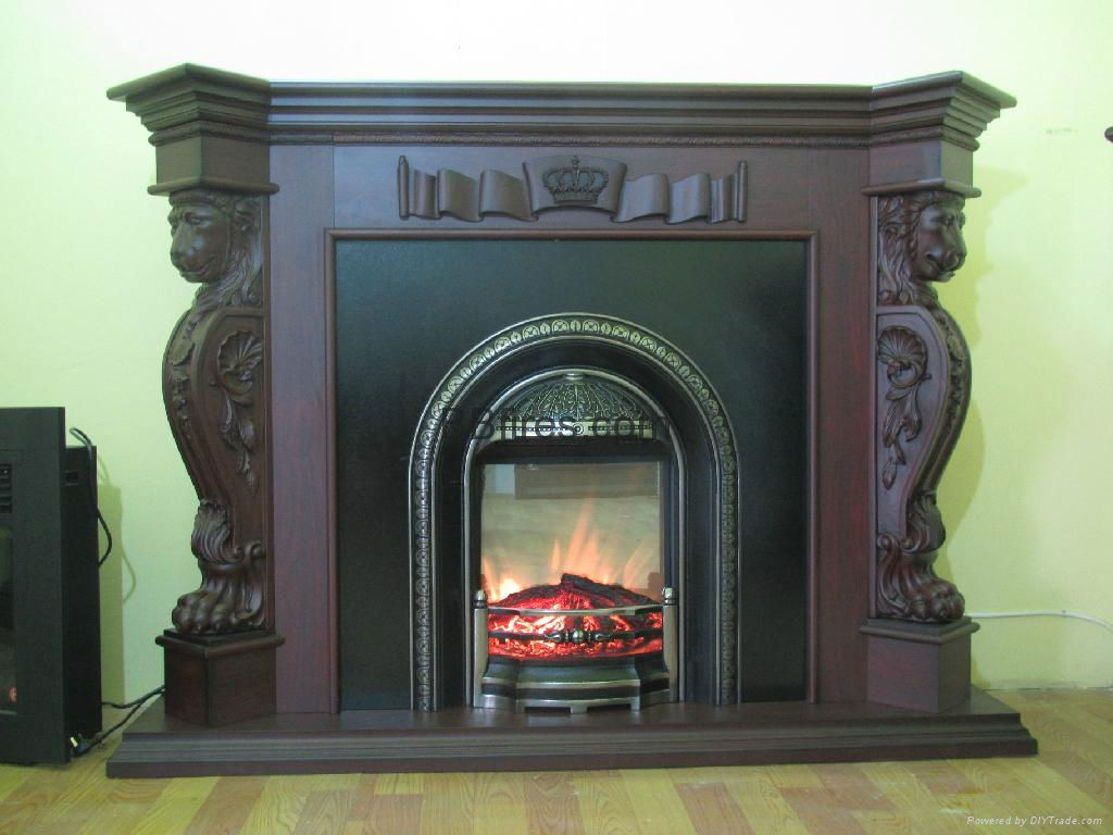 TH fireplace (mantel and heater) 5