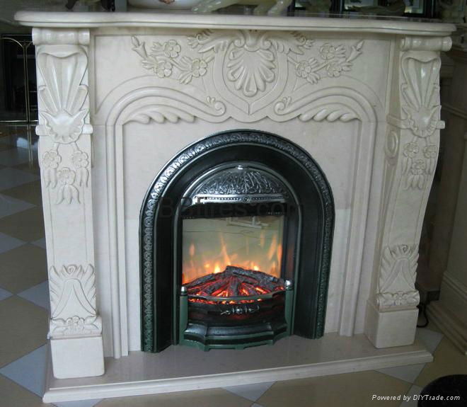 White TH fireplace set 2