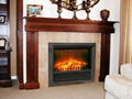 White Wooden fireplace combination(Mantel and heater) 16