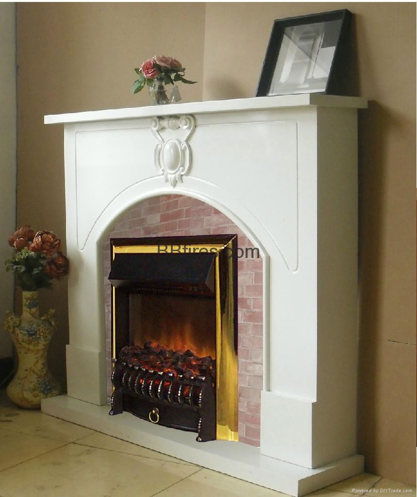  Wooden fireplace set 4