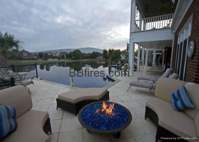 Intelligent Bio fireplaces for outdoor Pavilion and poo