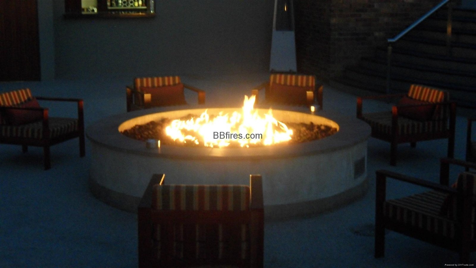 Intelligent Bio fireplaces for outdoor Pavilion and poo