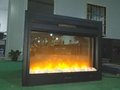 Electric fireplace with four different flame colour