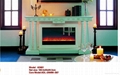 White Wooden fireplace combination(Mantel and heater) 10