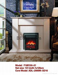 Marble Fireplace Mantel with Heater