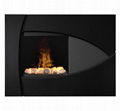 3D White Stone 3 dimensional fireplace