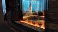 3D White Stone 3 dimensional fireplace 12