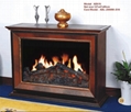 Wooden fireplace (mantel and heater)TH 12