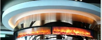Custom Curved Electric Fireplaces The One
