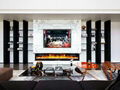 Double 3rd & 4th faces Electric Fireplace 