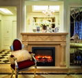 Custom made fireplace mantel & heater