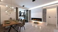 3D Black stone water fireplace 15