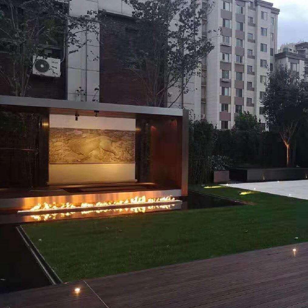 Latest 3D electric fireplace job reference outdoor