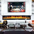 3D Black stone water fireplace