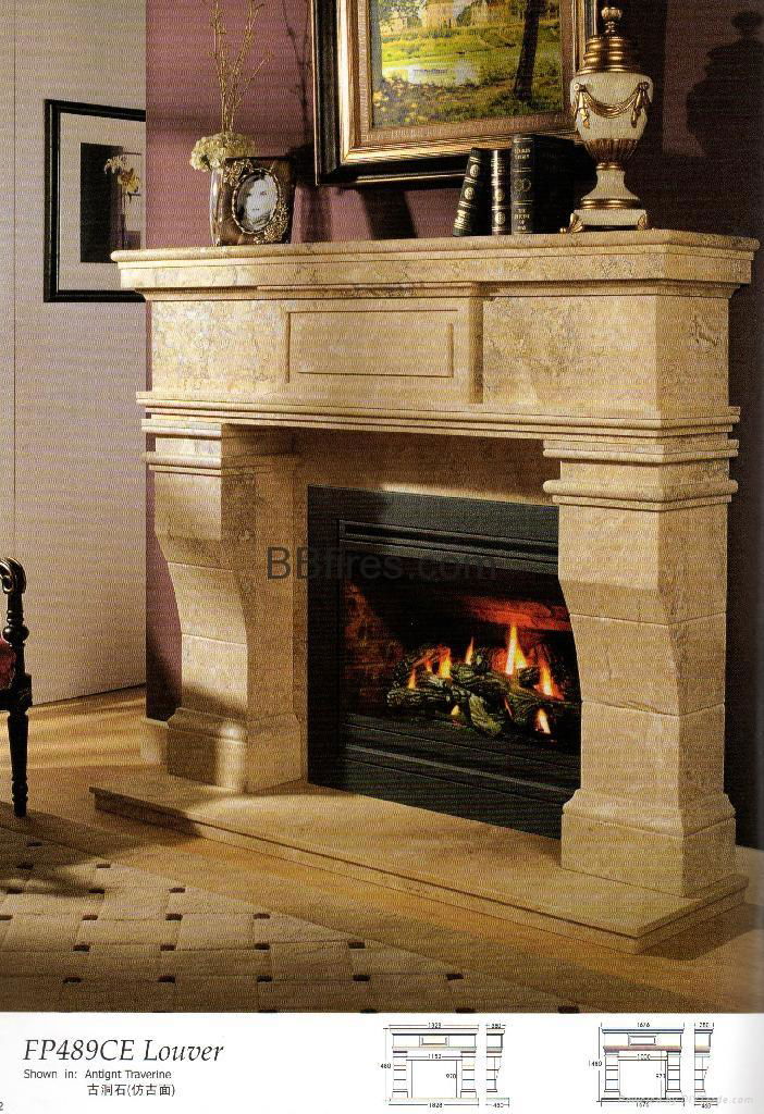 High Grade Marble Fireplace Set (Mantels)  2