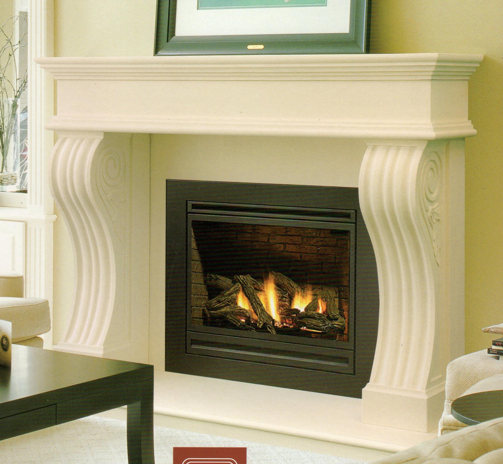 White TH fireplace set 3