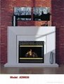 White Wooden fireplace combination(Mantel and heater) 12