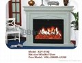 White Wooden fireplace combination(Mantel and heater) 15