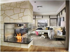 Intelligent remote controlled low heat Bio Ethanol Fireplace 