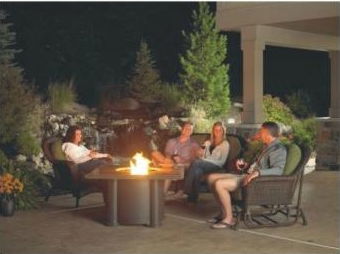 Outdoor Intelligent low heat real fire fireplace 4