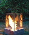 Outdoor Intelligent low heat real fire fireplace 17