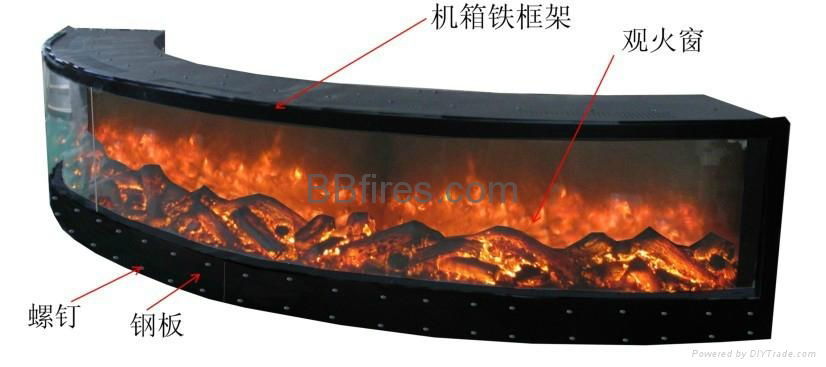 Custom Curved Electric Fireplaces The One 3