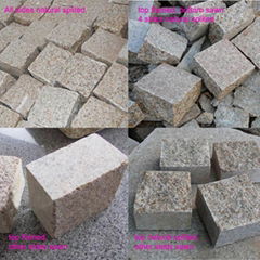 cheap G682 yellow granite cobble stone