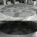 black basalt circle paving stone 