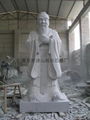 Three-dimensional stone carving granite statue of Confucius 2