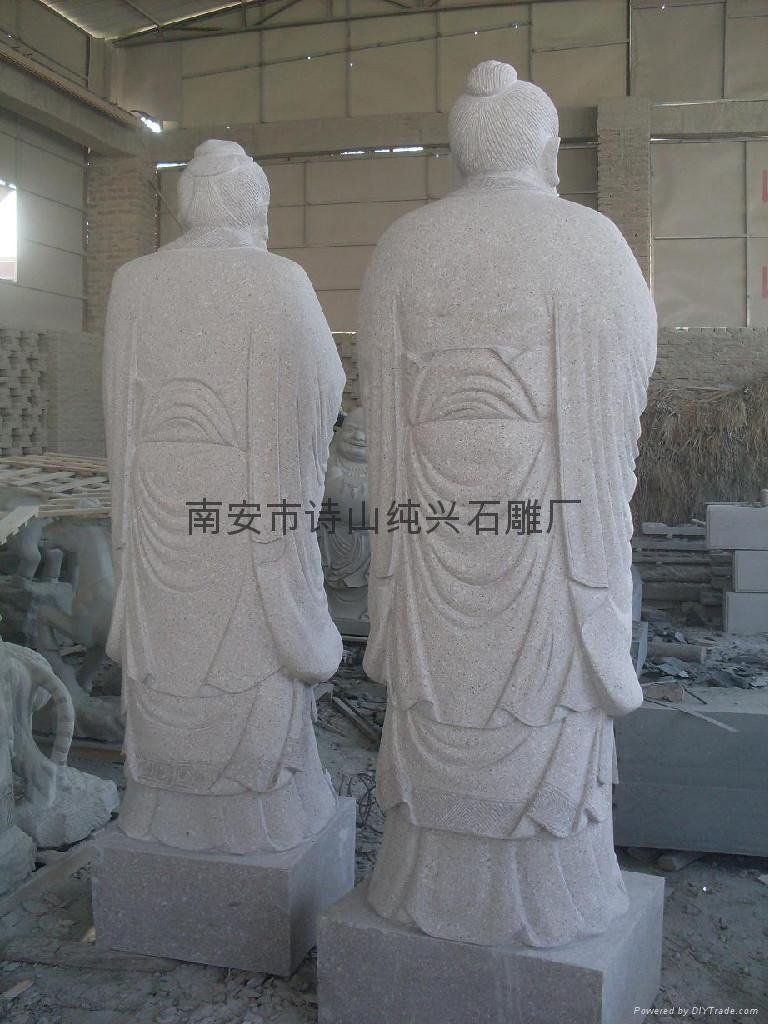 Ancient granite stone statue of Laozi 4