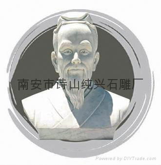 Stone sculpture bust of Lu Xun's portraits 4