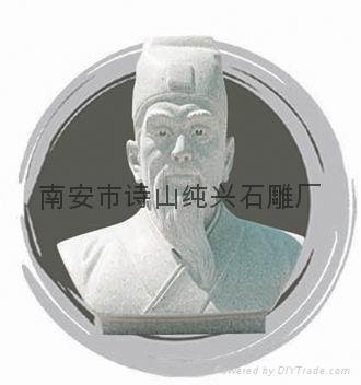 Stone sculpture bust of Lu Xun's portraits 5