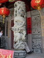 青石寺廟雕刻單帶八仙龍柱 1
