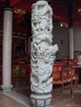 青石寺廟雕刻單帶八仙龍柱 2