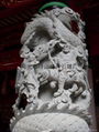 青石寺庙雕刻单带八仙龙柱 3