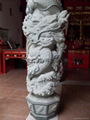 Panlong column temples carved bluestone 4