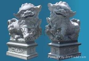 Beijing stone carving lion 3